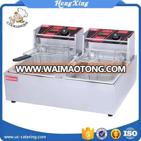 Professional CE Certificate freidora Kitchen Equipment Electric Gas Industrial Deep Fryer with 2 Tank